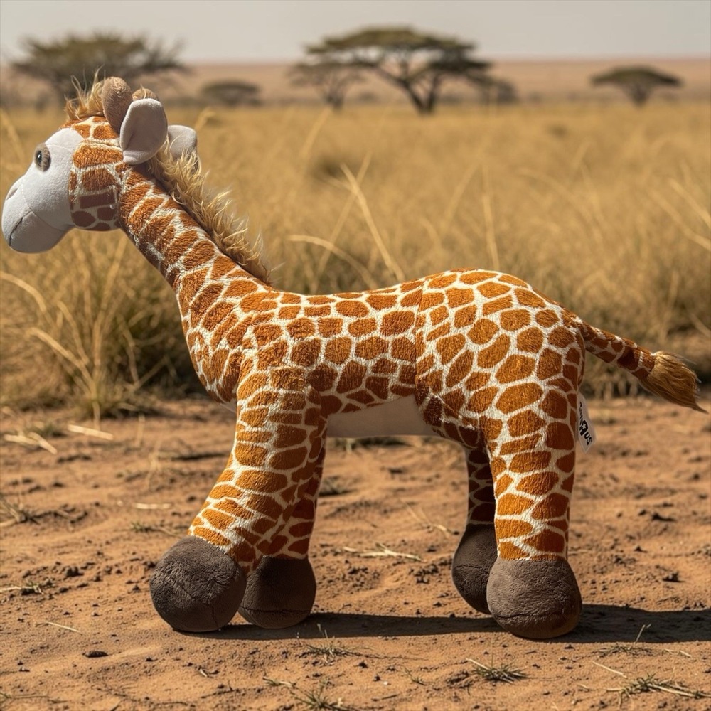 Toys R Us Plush Giraffe Stuffed Animal 16" Safari Soft Toy Brown White